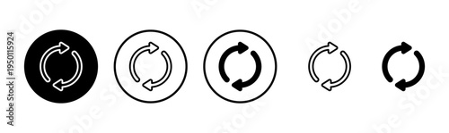 Refresh icon logo design. Reload sign and symbol. Update icon.