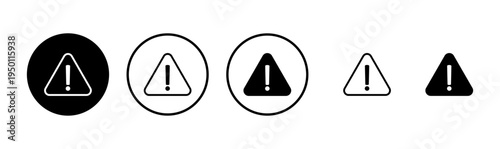 Exclamation danger icon logo design. attention sign and symbol. attention sign