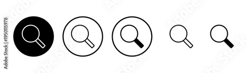 Search icon logo design. search magnifying glass sign and symbol