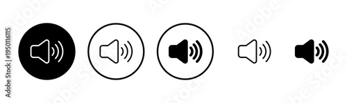 Speaker icon logo design. volume sign and symbol. loudspeaker icon. sound symbol