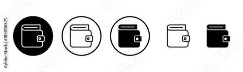 Wallet icon logo design. wallet sign and symbol