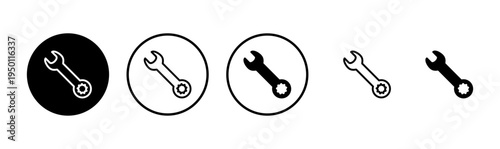 Wrench icon logo design. repair icon. tools sign and symbol