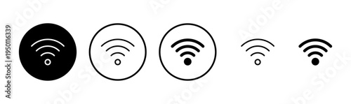 Wifi icon logo design. signal sign and symbol. Wireless  icon