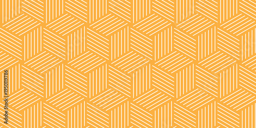 yellow pattern texture repeat grid triangle geometric hexagon type cube fabric pattern shapes cover template design.