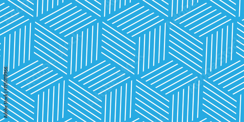 blue pattern texture repeat grid triangle geometric hexagon type cube fabric pattern shapes cover template design.