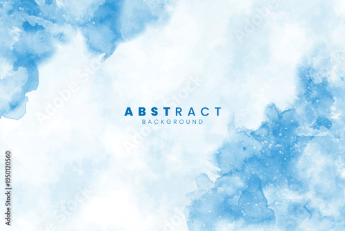 Abstract blue watercolor background with textured effect