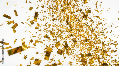 Elegant Gold Confetti Celebration for Festive Events and Parties