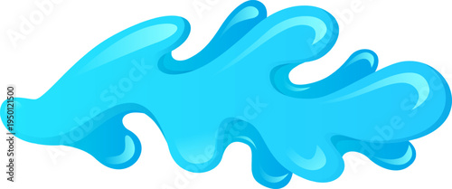 Water splash illustrating a dynamic aqua liquid flow