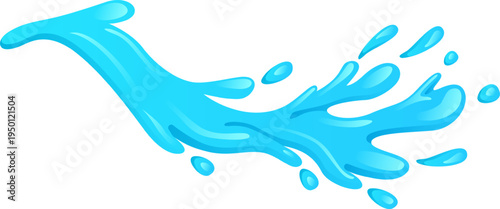 Water splash illustrating refreshing liquid movement