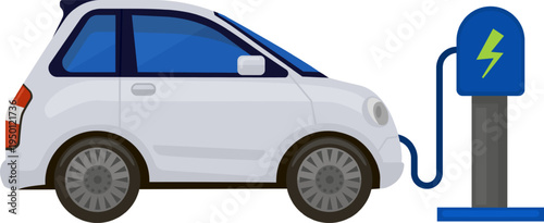 Electric car charging with electric vehicle station