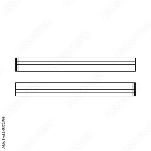 Blank Musical Staff Lines Vector for Sheet Music Composition