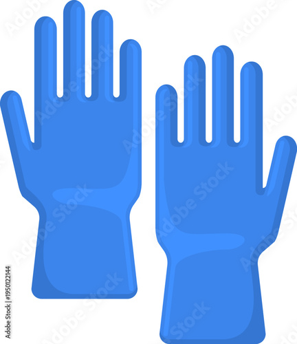 Blue cleaning gloves providing hand protection safety