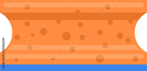 Orange cleaning sponge with blue scrubbing surface
