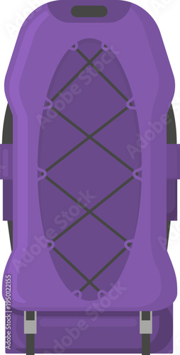 Purple backpack with bungee cords for travel adventure