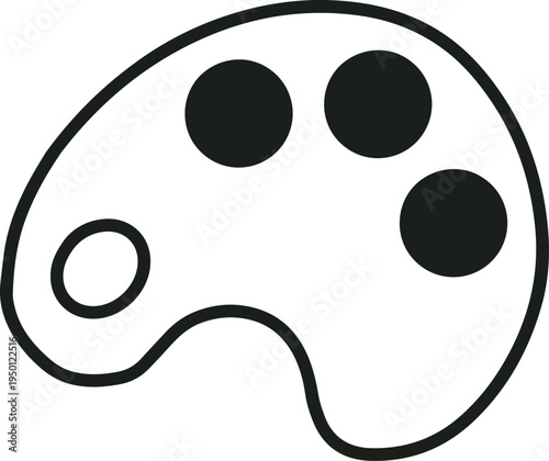 Artist palette icon representing paint and creativity