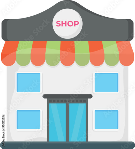  Icon of a shop featuring a sign that reads "Shop," symbolizing a retail establishment.