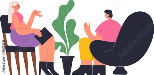 Therapist counseling client during a personal session