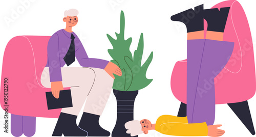 Therapy session with patient lying on floor