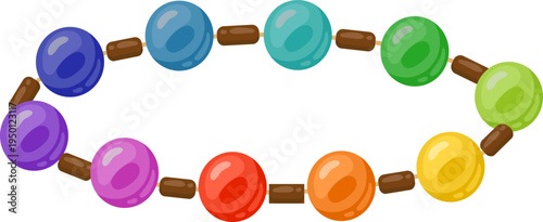 Colorful bead bracelet forming a vibrant circle