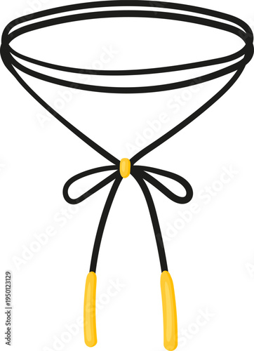 Black choker necklace featuring a decorative bow