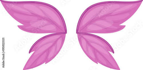 Pink fairy wings creating a magical fantasy concept