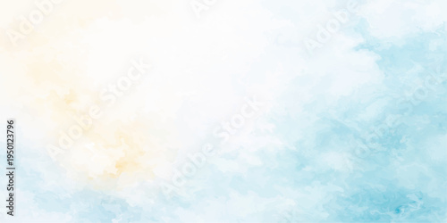 Abstract a soft, dreamy watercolor-style background evokes a sense of tranquility and serenity, reminiscent of a clear sky and fluffy clouds.