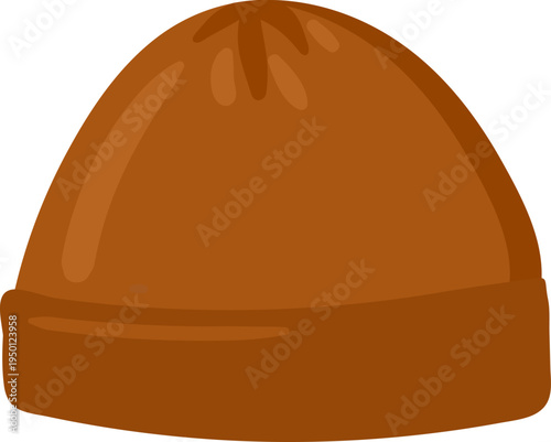 Cozy brown beanie hat offering winter warmth