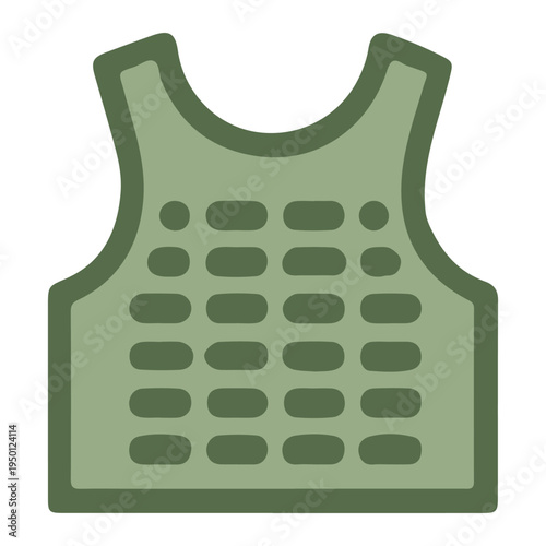 A green tactical vest with many pockets
