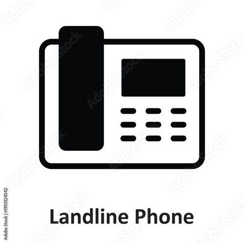 Landline Phone Vector icon which can easily modify or edit