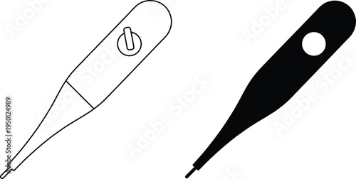 Pipette tips and black pipette illustration