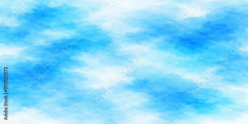 Abstract a serene scene of a cloudscape, with soft, billowy clouds drifting lazily across a brilliant blue expanse. Capturing the pure essence of tranquility and the beauty of the atmosphere.