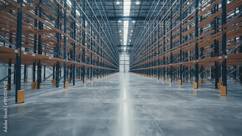 This video presents an empty distribution center symbolizing supply chain disruption, warehouse shortage scenario, and commercial logistics challenge for business and industry visuals.