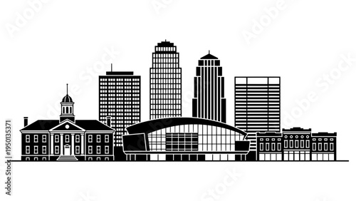Fayetteville Arkansas Line Art
