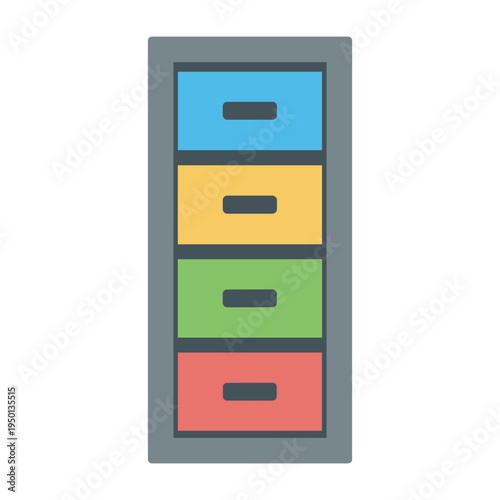 colorful file cabinet icon