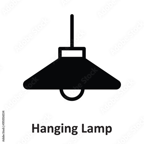 Hanging Lamp Vector icon which can easily modify or edit