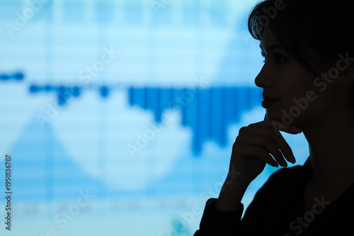 Silhouette of young busines...