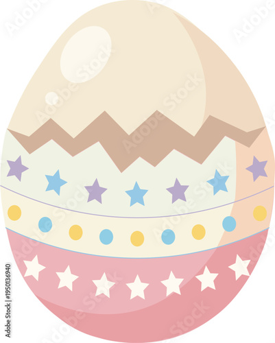 Broken Easter Egg Decorative Design