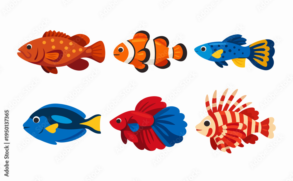Fototapeta premium vector illustration of an underwater world