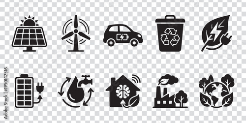 Cybersecurity and Data Protection Filled Icon Set – Digital Security, Firewall, VPN, Encryption and Authentication Vector Icons
