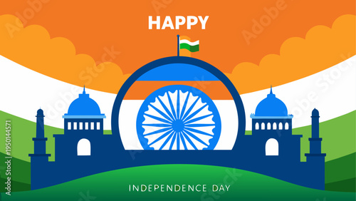 Indian Independence Day vector illustration