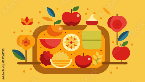Set of colorful flat food icons vector