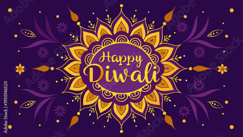 Diwali festival greeting card vector