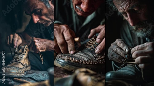 Man Repairing Shoes