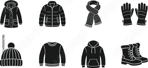 Professional Men's Casual and Smart-Casual Fashion Icon Set Featuring T-shirts Polo Shirts Hoodies Jackets Denim and Modern Daily Wear Silhouettes