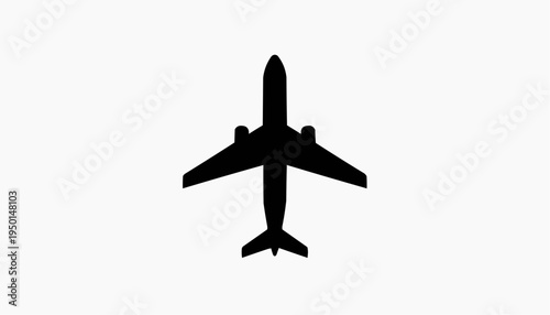 Airplane icon. Plane flight pictogram. Transport, symbol travel. stock illustration