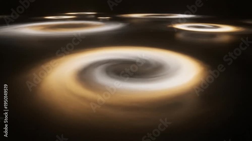 blurred light spots with yellow and white hues isolated on transparent background