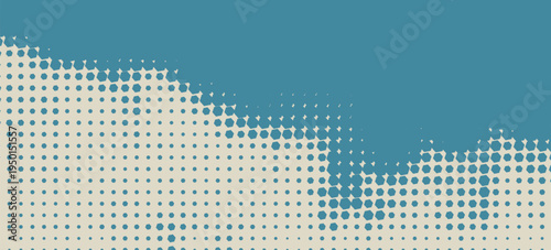 Blue Hexagon Halftone Abstract Background