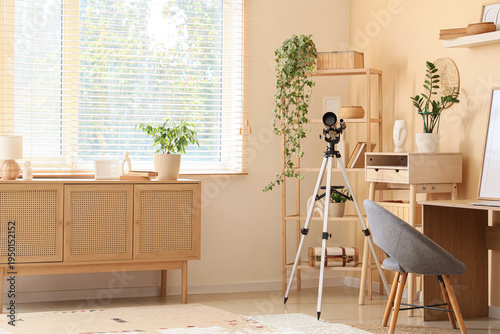 Interior of office with wor...