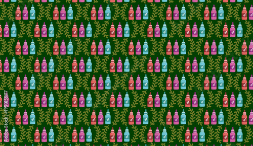 Seamless Pattern with Hand Drawn Sewing Tools and Tailoring Accessories