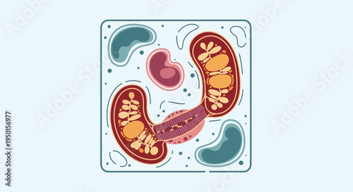 Detailed illustration of human kidneys and associated biological structures within a cellular context.